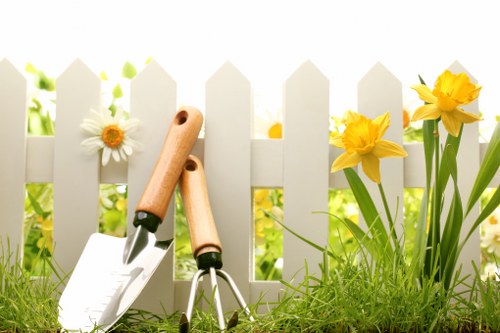 Reused materials and compostable garden waste in a sustainable landscaping project