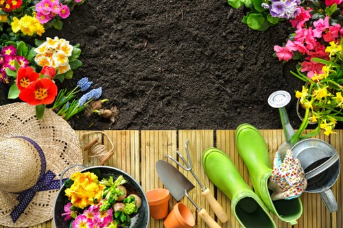 Modern Hornsey garden layout with patio, planting, and low-maintenance surfaces